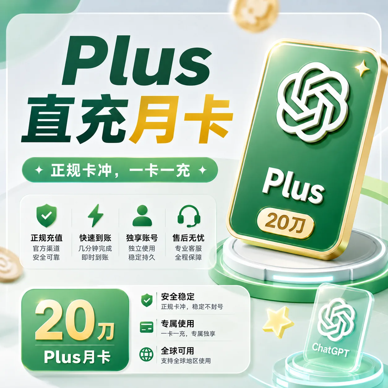 【质保30天】Plus官方直充月卡【极速到账，官方发票】 商品图片