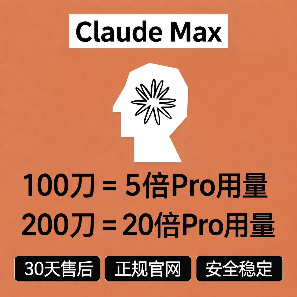 Claude 20x 1个月订阅成品号【25天质保订阅/封号】 商品图片