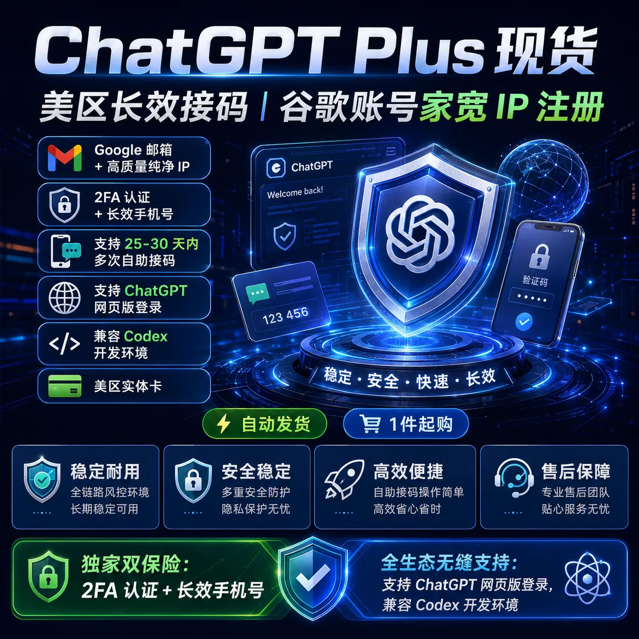 【福利价】G Plus(直卡渠道)| 美区长效接马 | 谷歌账号家宽IP注册 商品图片