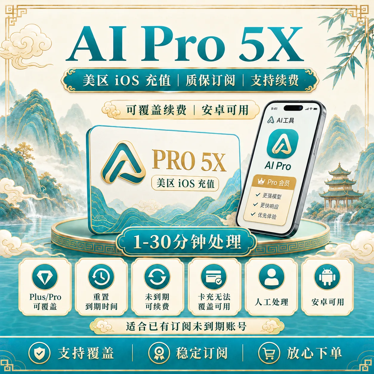 Codex 5X iOS渠道充值【质保订阅】支持续费(可覆盖~安卓可用!) 商品图片