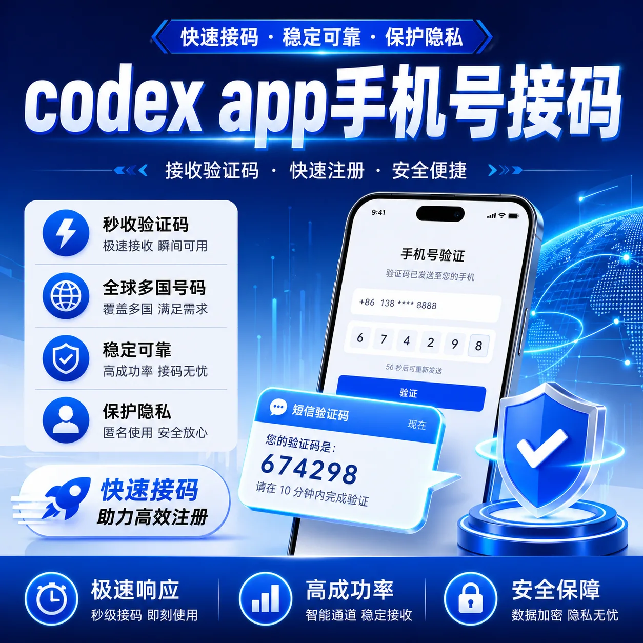 🗽秒接0售后【五天】Codex🇺🇸手机接马验证(秒接 接不到退款 五天可接两次同一账号) 商品图片