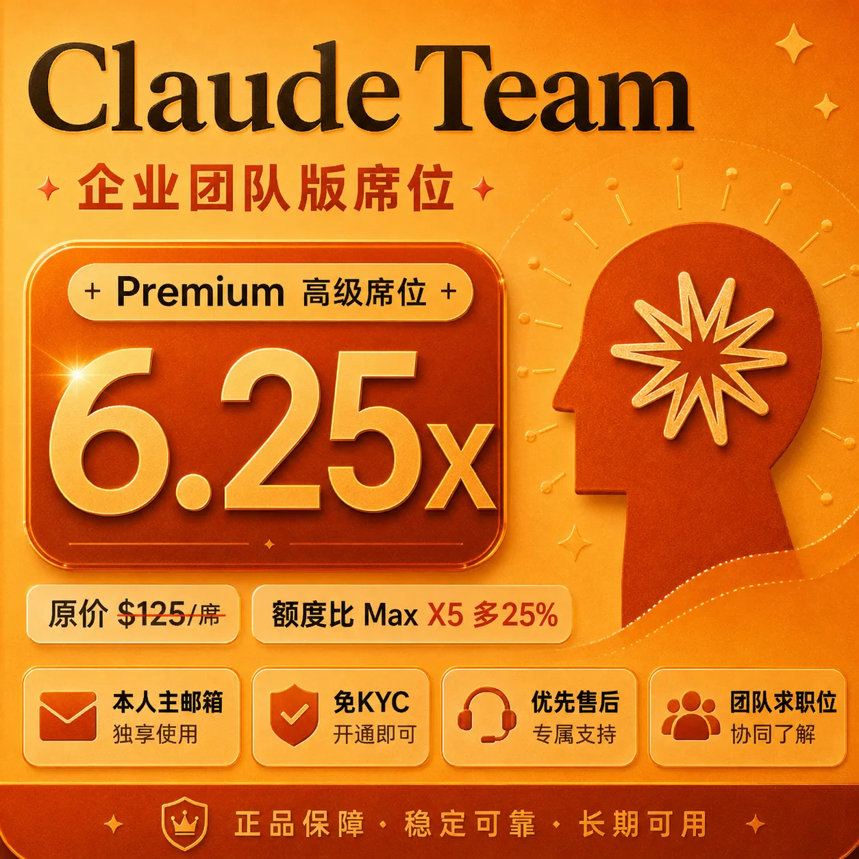 🥨Claude 6.25X(质保订阅) 商品图片