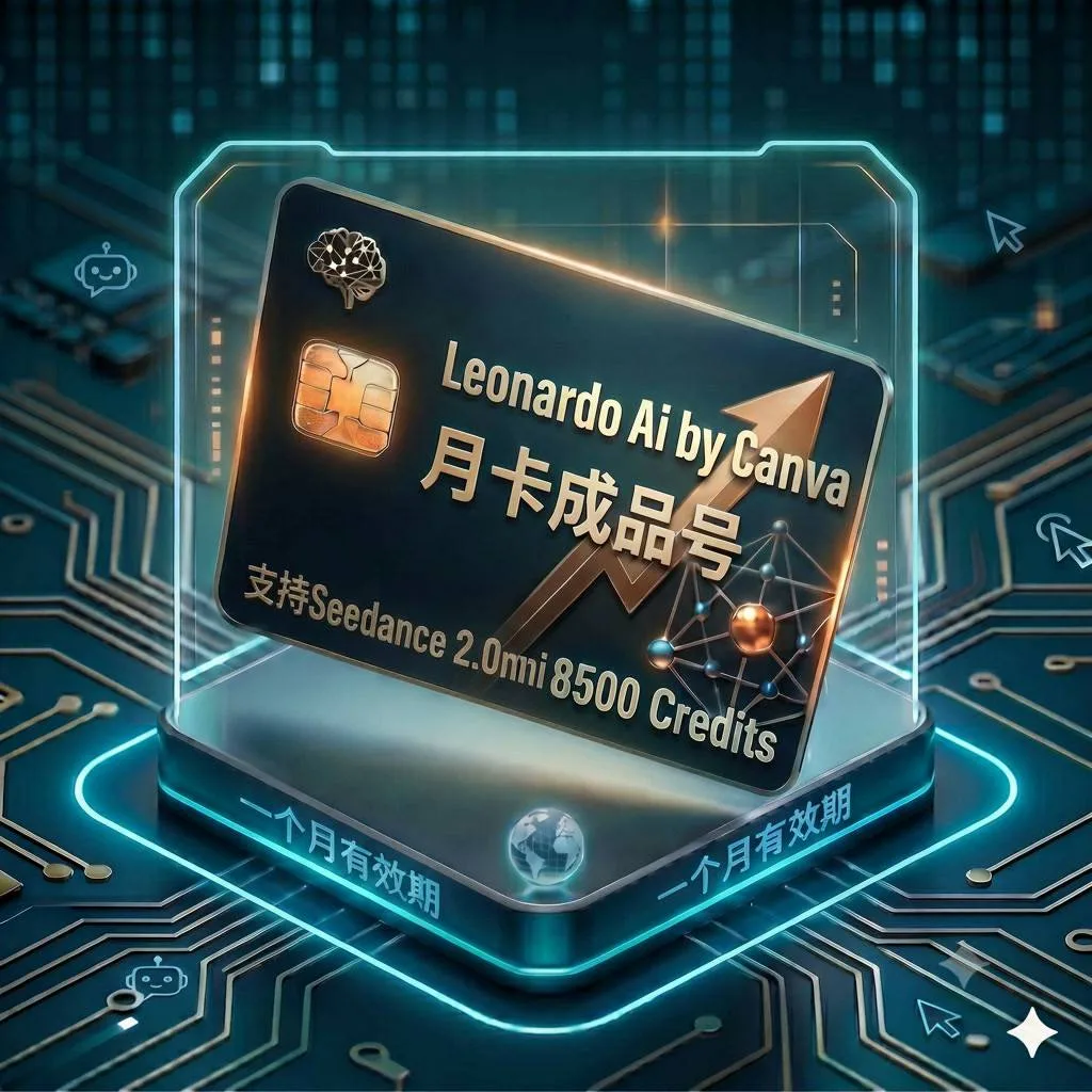 Leonardo Ai 稳定特殊渠道月卡独享成品号(8500积分,支持seedance2.0mini 等,质保首登) 商品图片