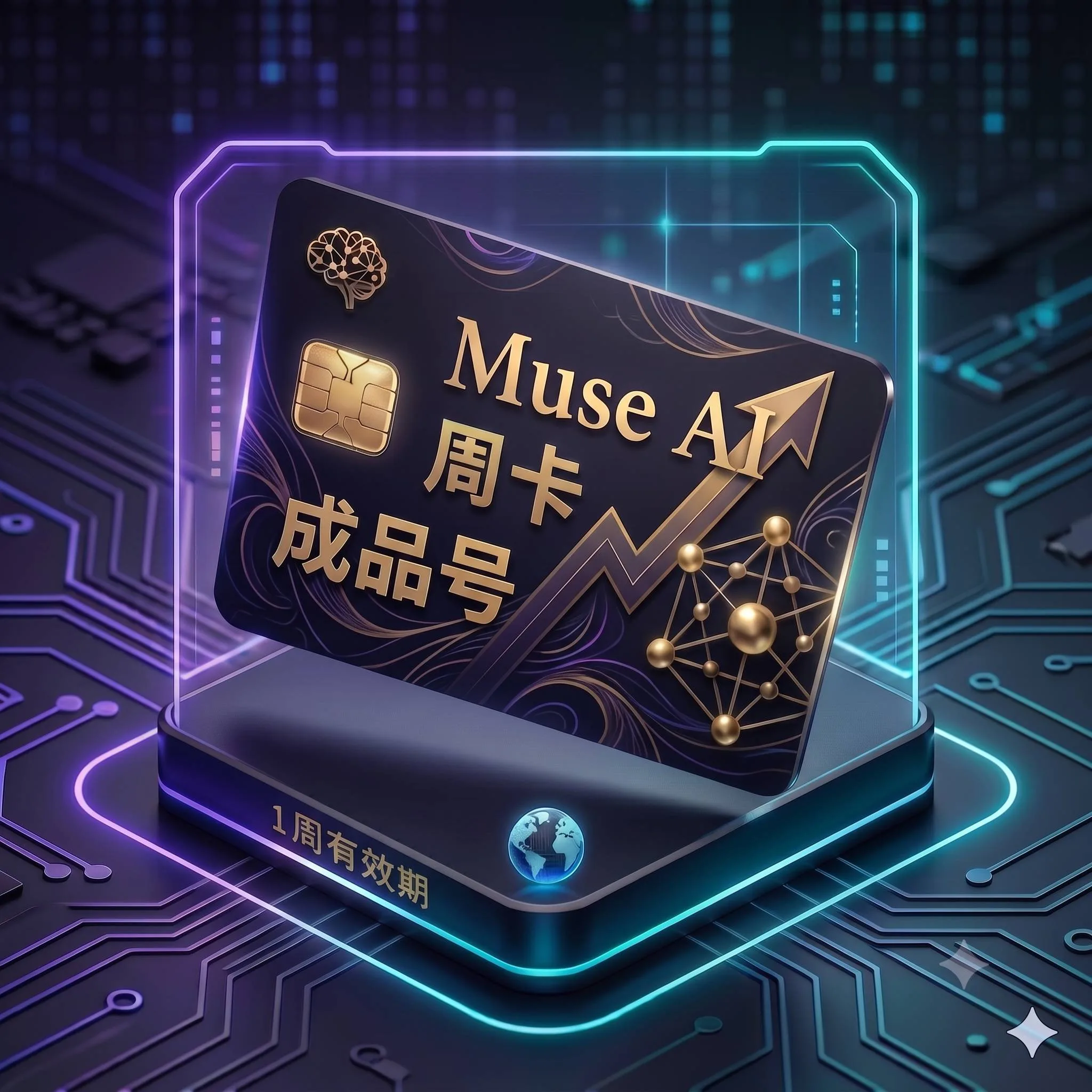Muse Ai稳定特殊渠道周卡独享成品号 1（10亿token，质保首登，积分有效期到2026年10月6日）商品图片