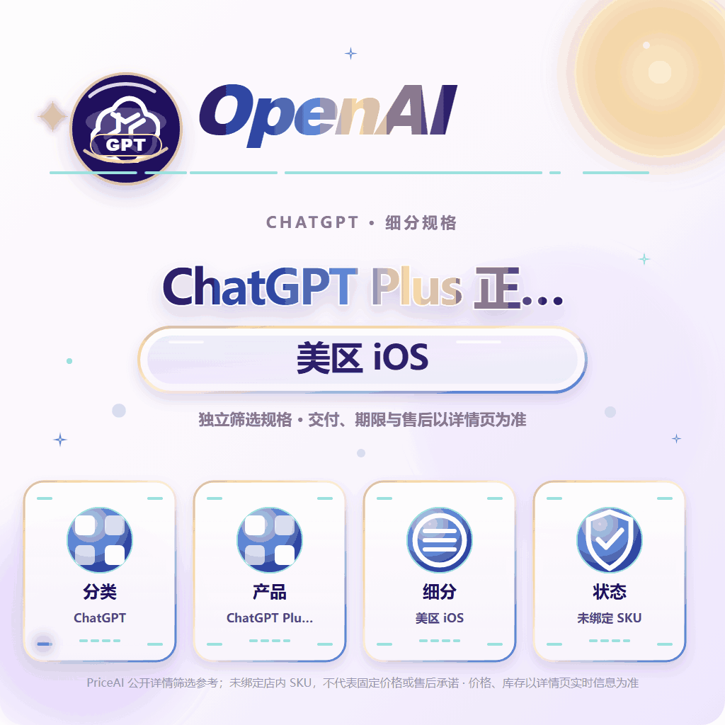 Codex AI Plus｜iOS官方直充月卡｜订阅质保30天商品图片
