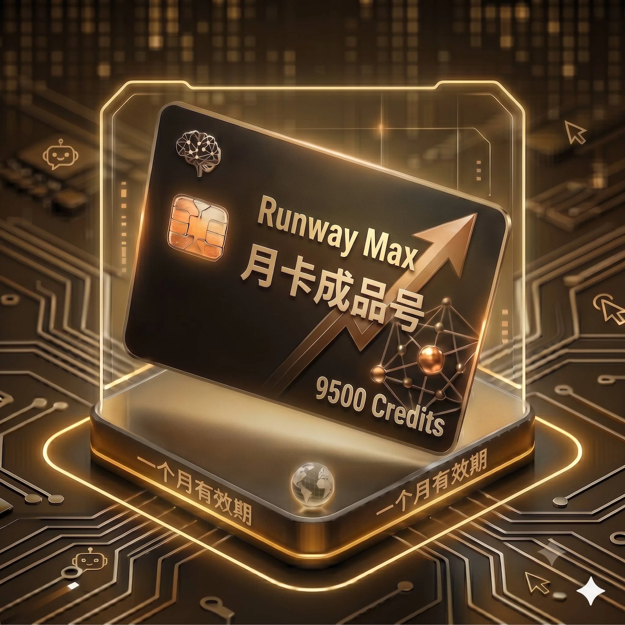 Runway Max 稳定特殊渠道月卡独享成品号（9500积分，Seedance2.5等，质保24小时） 商品图片