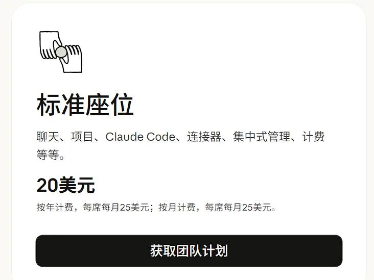 claude pro team标准席位 全程质保，不怕封号,额度是pro的1.25倍，目前官方翻倍随便用 商品图片