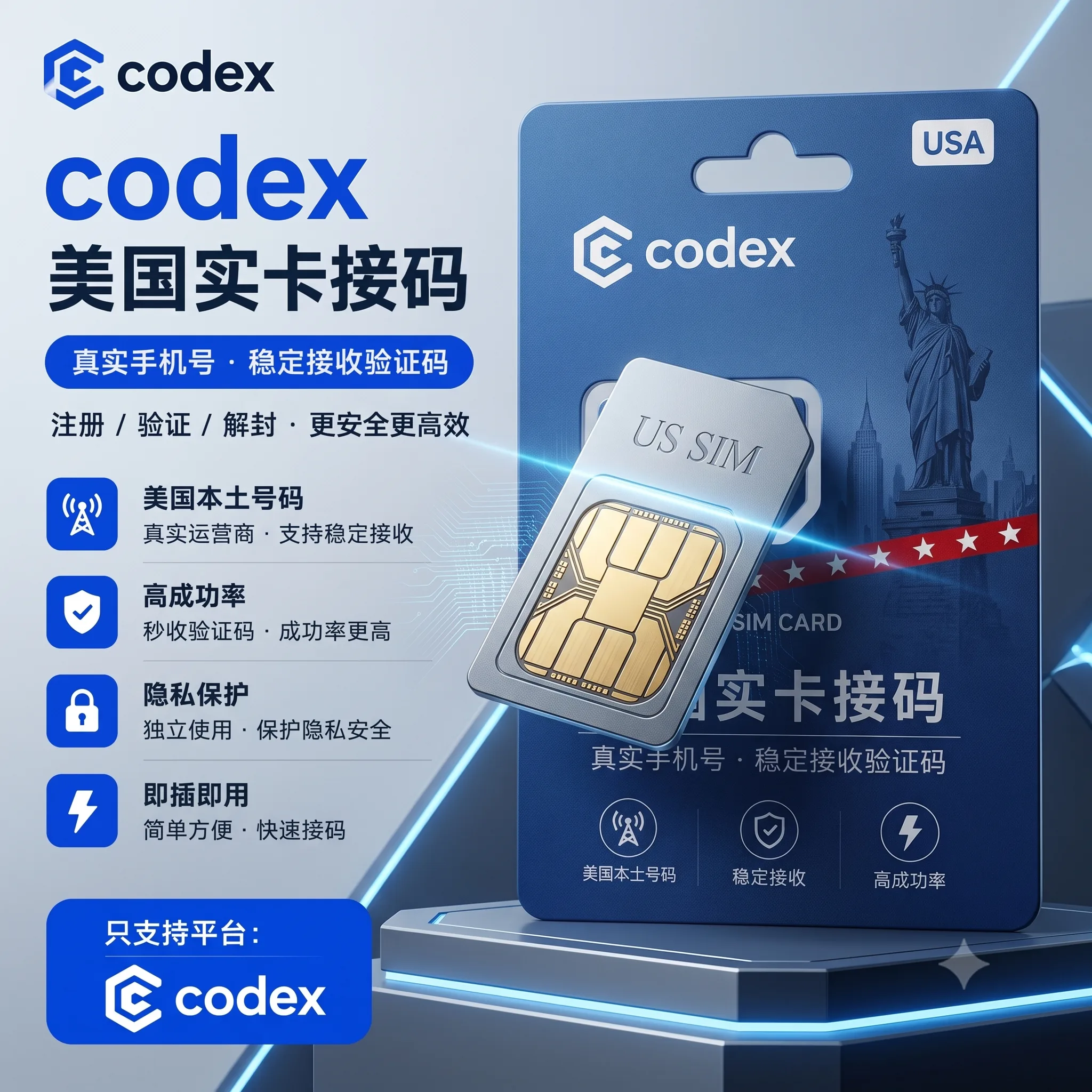 美实卡 Codex接马过验证 长效20-25天|质保首接 商品图片