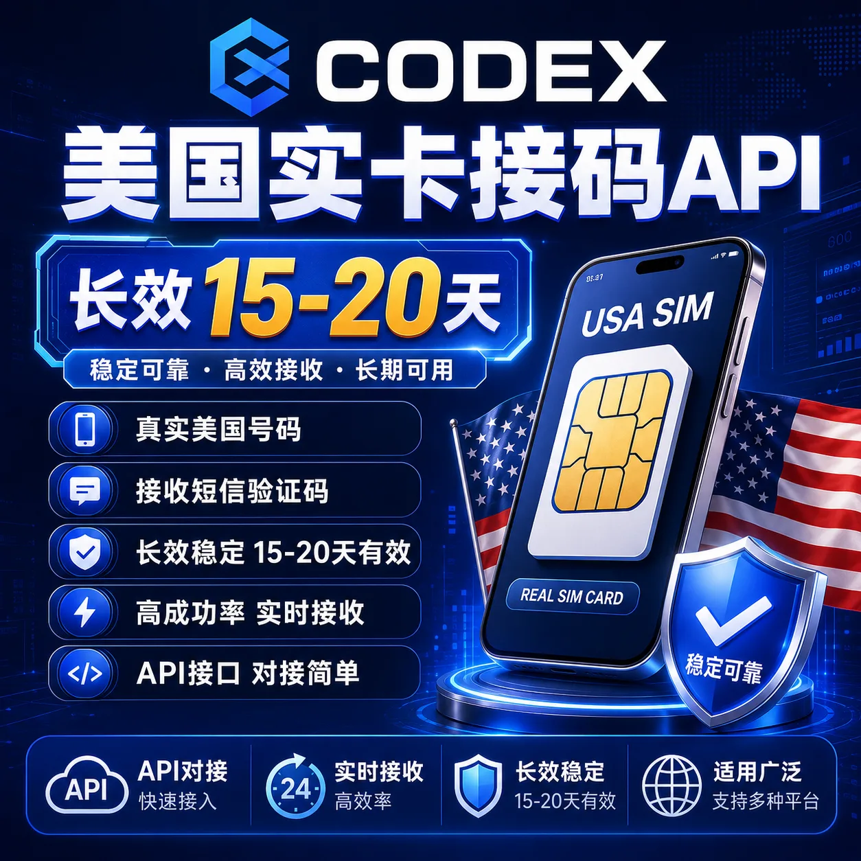 codex接马美国实卡api长效15-25天（G接马） 商品图片