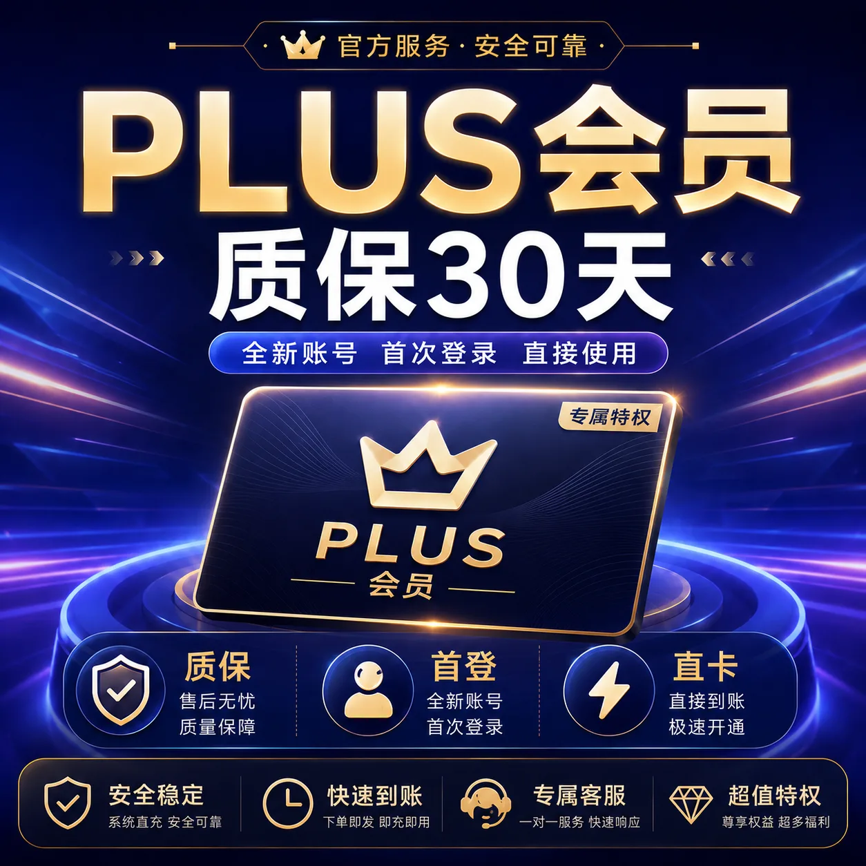 （质保30天）实卡渠道-PLUS成品号 gmail邮箱 月卡 商品图片