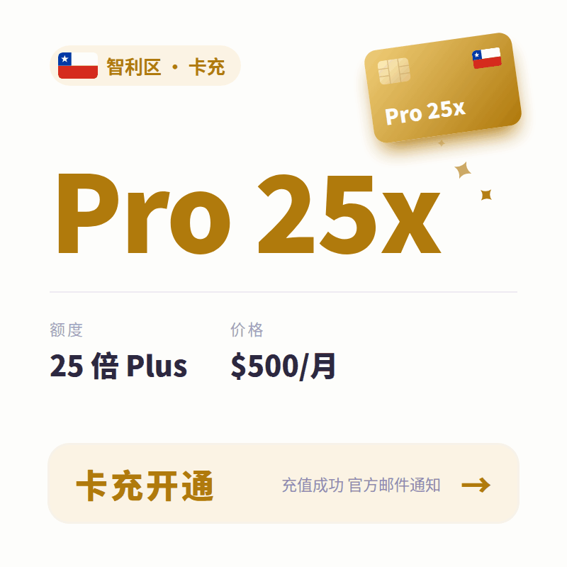 【智利】卡充Codex Pro 25x CDK 官网正规充值 商品图片