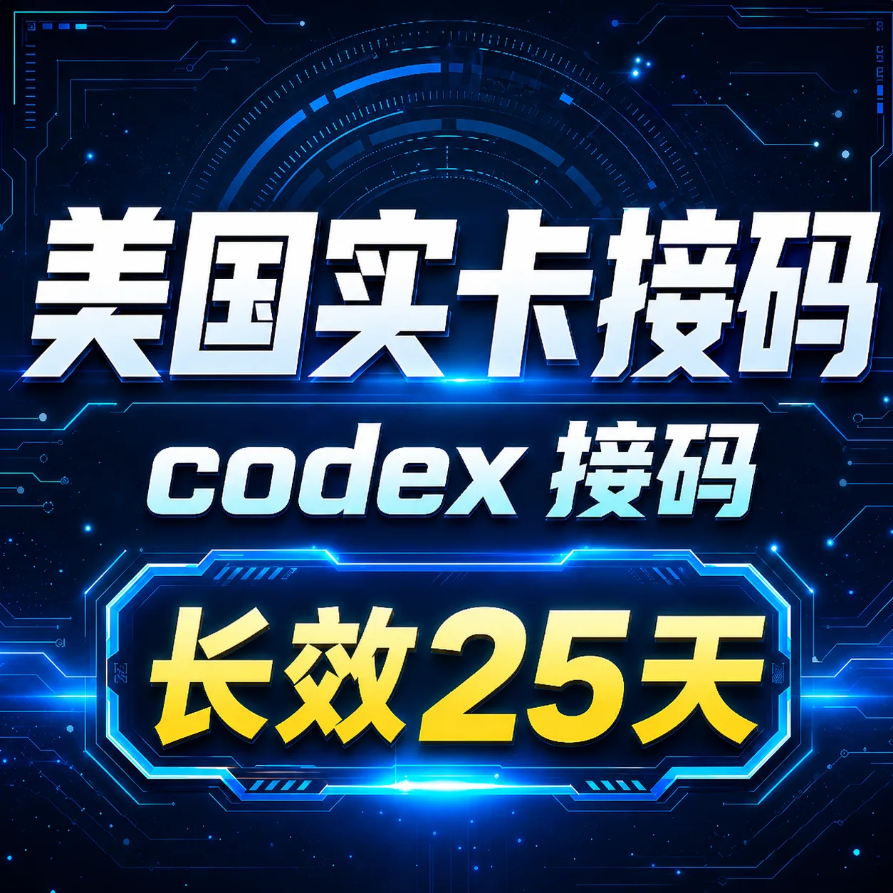 【美区长效】Codex接马实体卡 | 25天效期 可api 商品图片