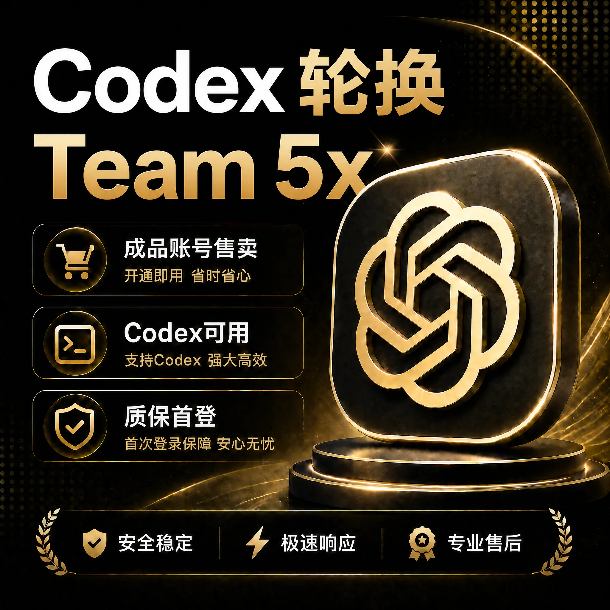 Codex 5x Team 5x 过夜车 9月16日 8:20踢 质保2h 商品图片
