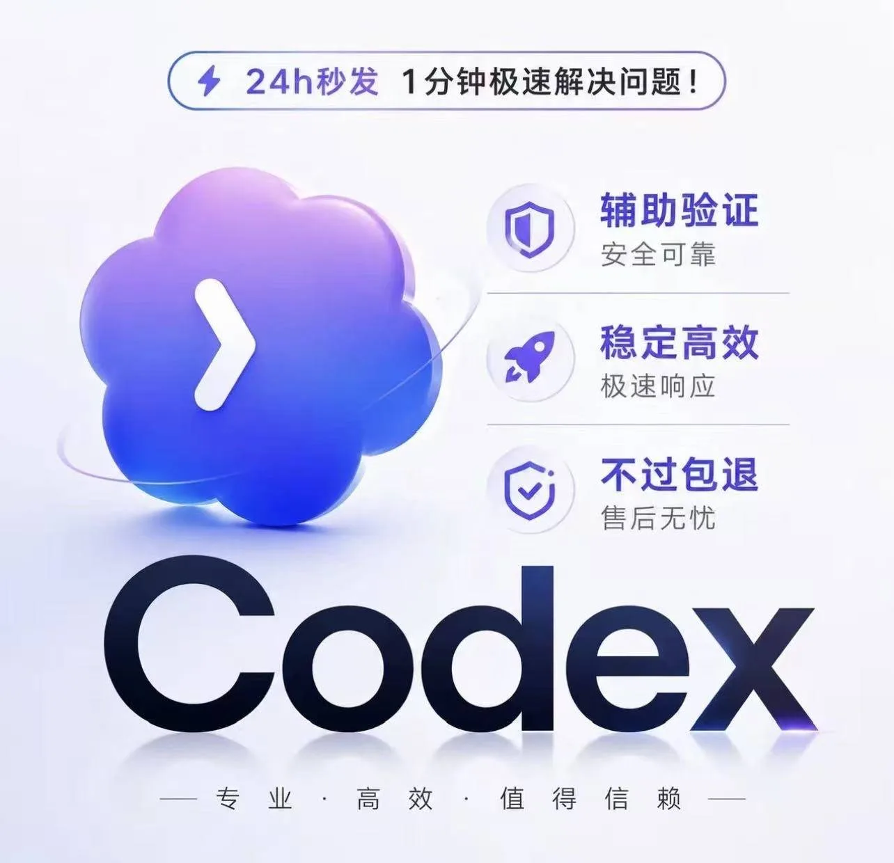 Codex Plus 年卡【质保订阅~秒充-可覆盖~可续费】(iOS渠道~凭证很新) 商品图片