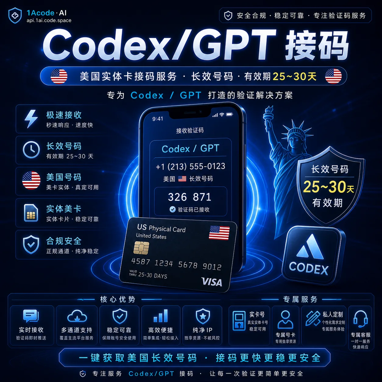 [渠道7] Codex 美卡接马 长效(25天左右) (建议配合指纹浏览器使用) 商品图片