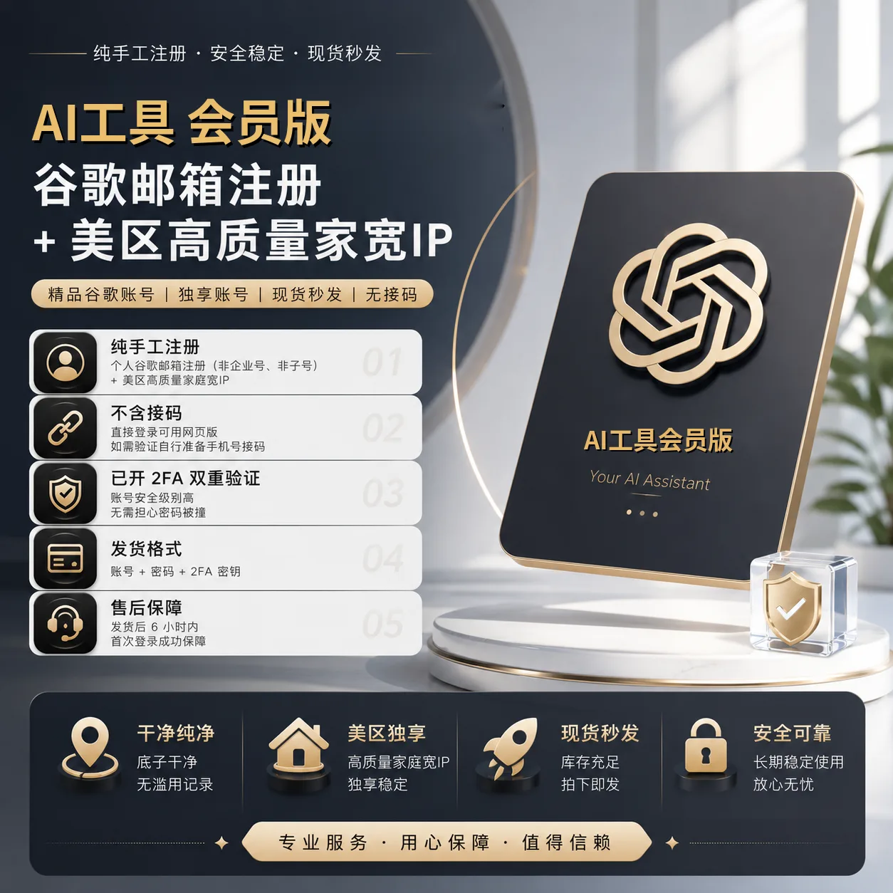 💫精品谷歌邮箱注册G Plus｜高质量家宽IP独享账号｜现货秒发（无接马） 商品图片