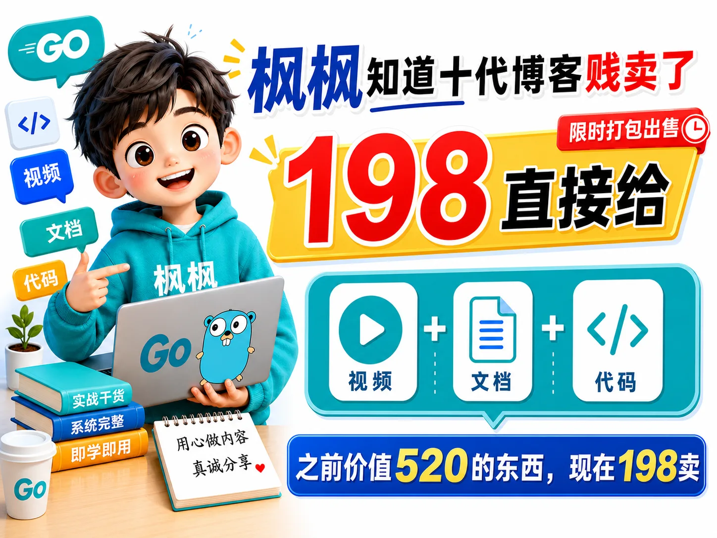 枫枫知道 十代博客 项目课程 畅享版 打包出售 商品图片