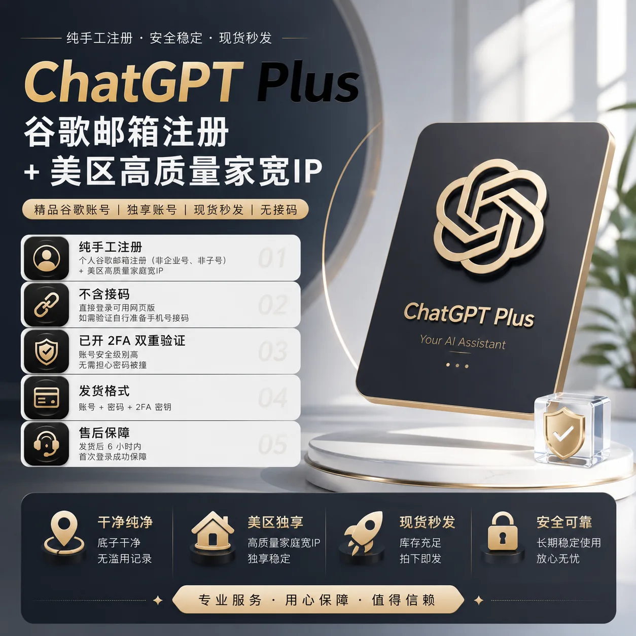 💫精品谷歌邮箱注册G Plus|高质量家宽IP独享账号|现货秒发(无接马) 商品图片