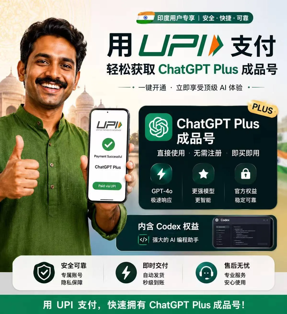 G plus upi渠道+美国3-5长效实体卡接马（可多次）+iCloud邮箱 商品图片