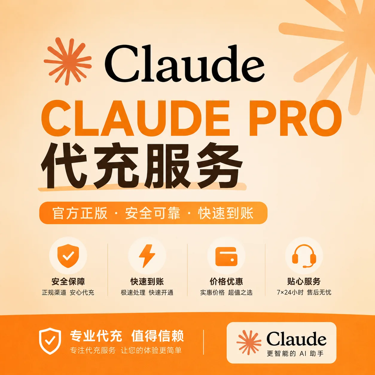 【IOS美区】Claude Pro 官方充值(月卡) (卡密可囤) 商品图片
