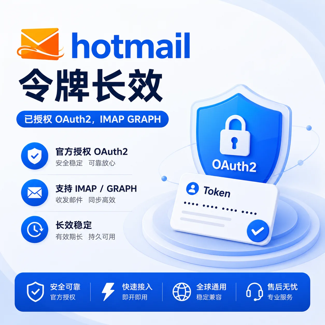hotmail-令牌长效(已授权oauth2,IMAP GRAPH) 商品图片