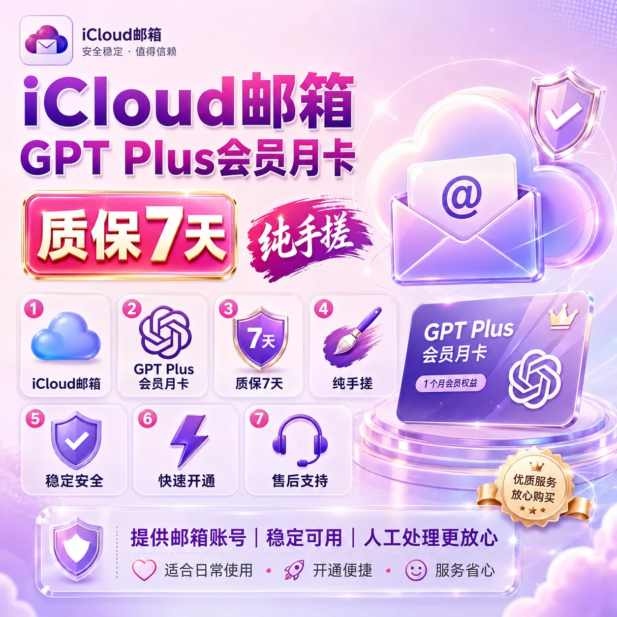 【质保3天】谷歌邮箱plus会员月卡质保3天 商品图片