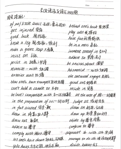 《专四语法与词汇1000题》固定搭配PDF 商品图片