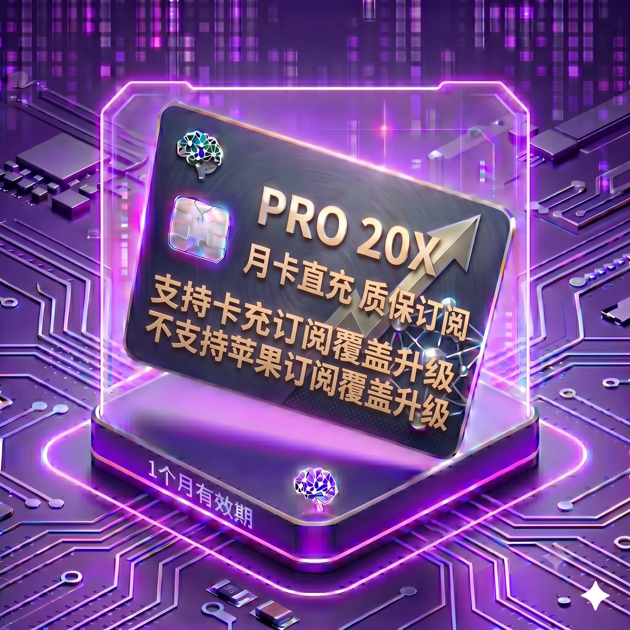 Pro 20X 稳定正规渠道直充2(质保订阅,封号不质保,支持卡充订阅覆盖升级,不支持苹果订阅覆盖升级) 商品图片