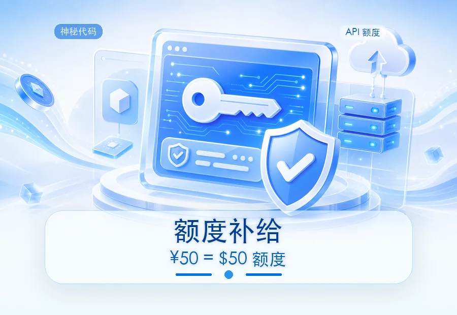 额度补给|¥50 = $50 额度 商品图片