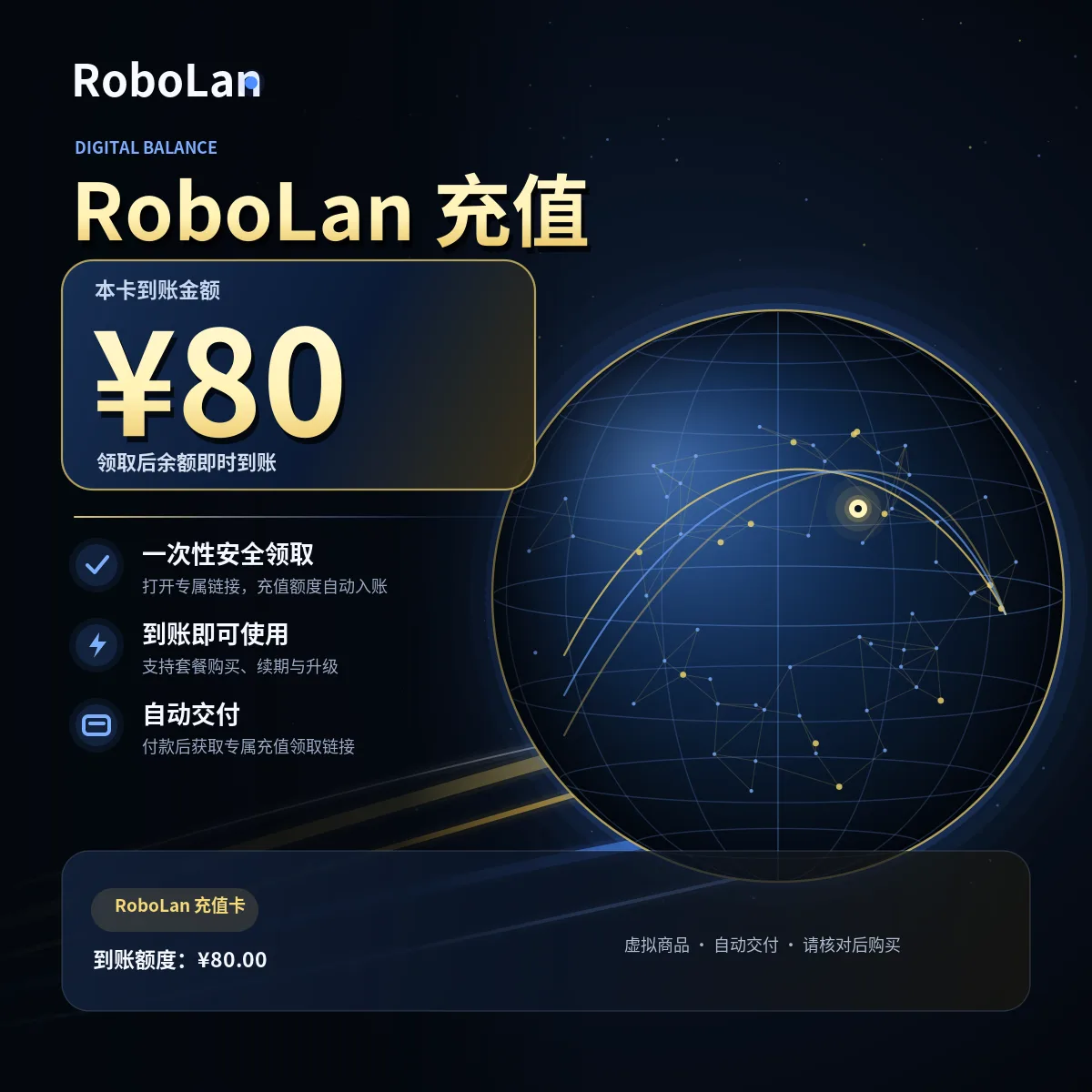 RoboLan余额80元 商品图片