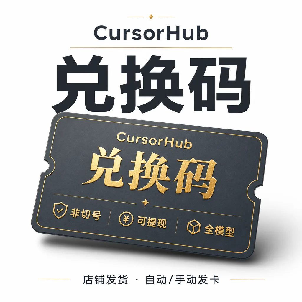 CursorHub 兑换码|充值余额|1:1到账|充多少用多少|支持Win/Mac商品图片