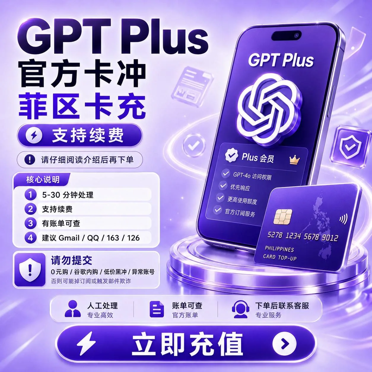 G Plus 【官方卡冲~保订阅】（自动化）可查账单｜支持续费 商品图片