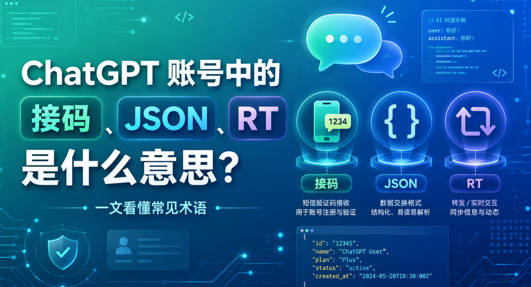 ChatGPT里面接码、JSON、RT 是什么意思？商品标题术语详解